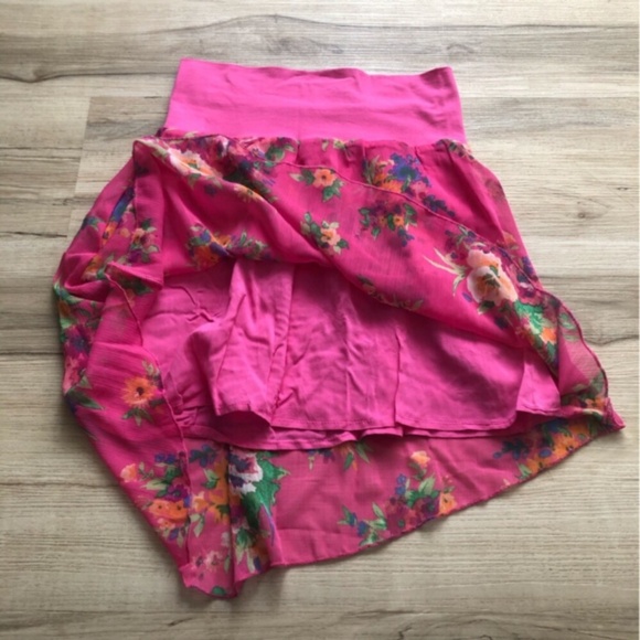 Aeropostale Pink Floral Skater Skirt - Picture 8 of 9